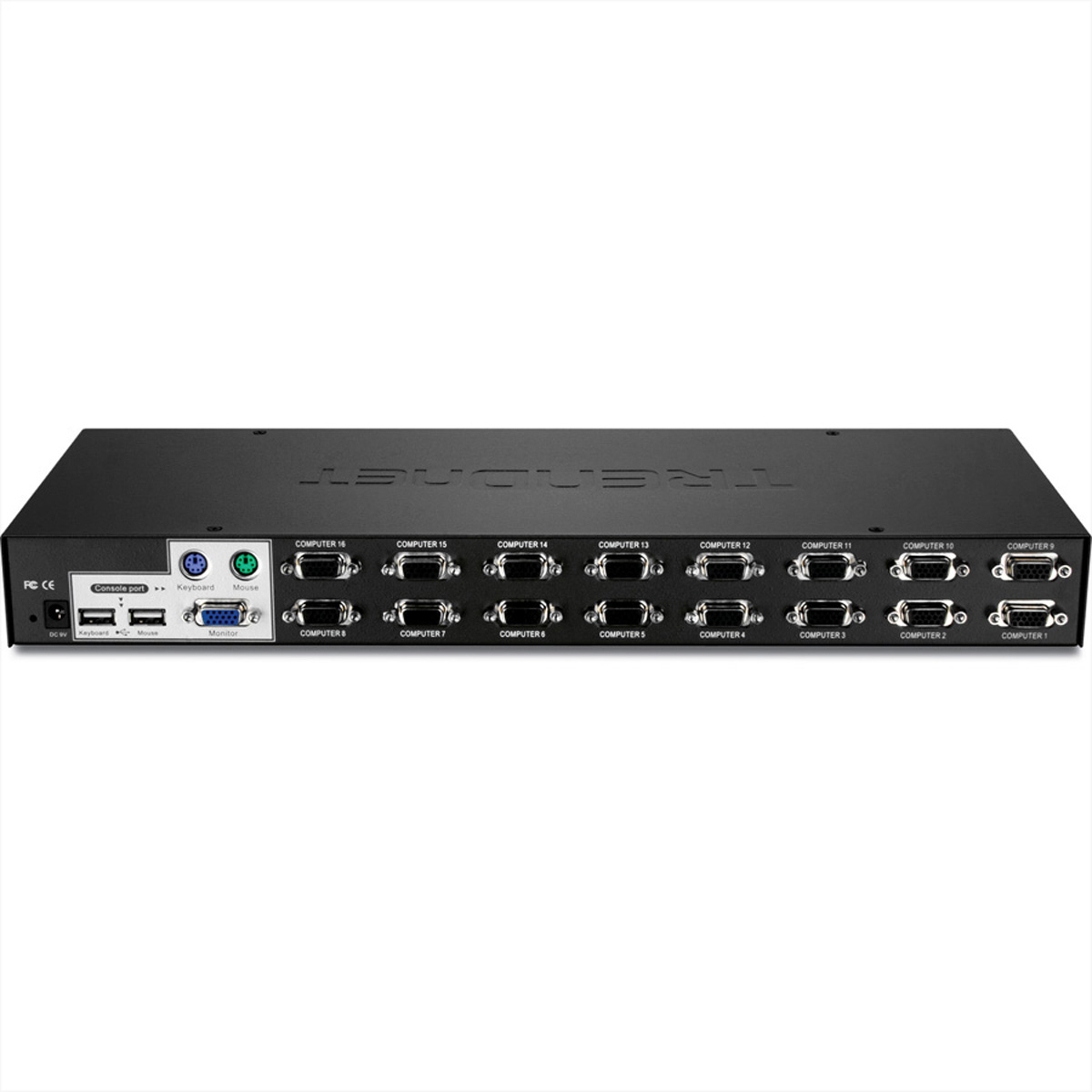 Switch 16-Port TRENDNET TK-1603R Tastatur/Video/Maus (KVM)-Switches Mount KVM Rack USB/PS/2