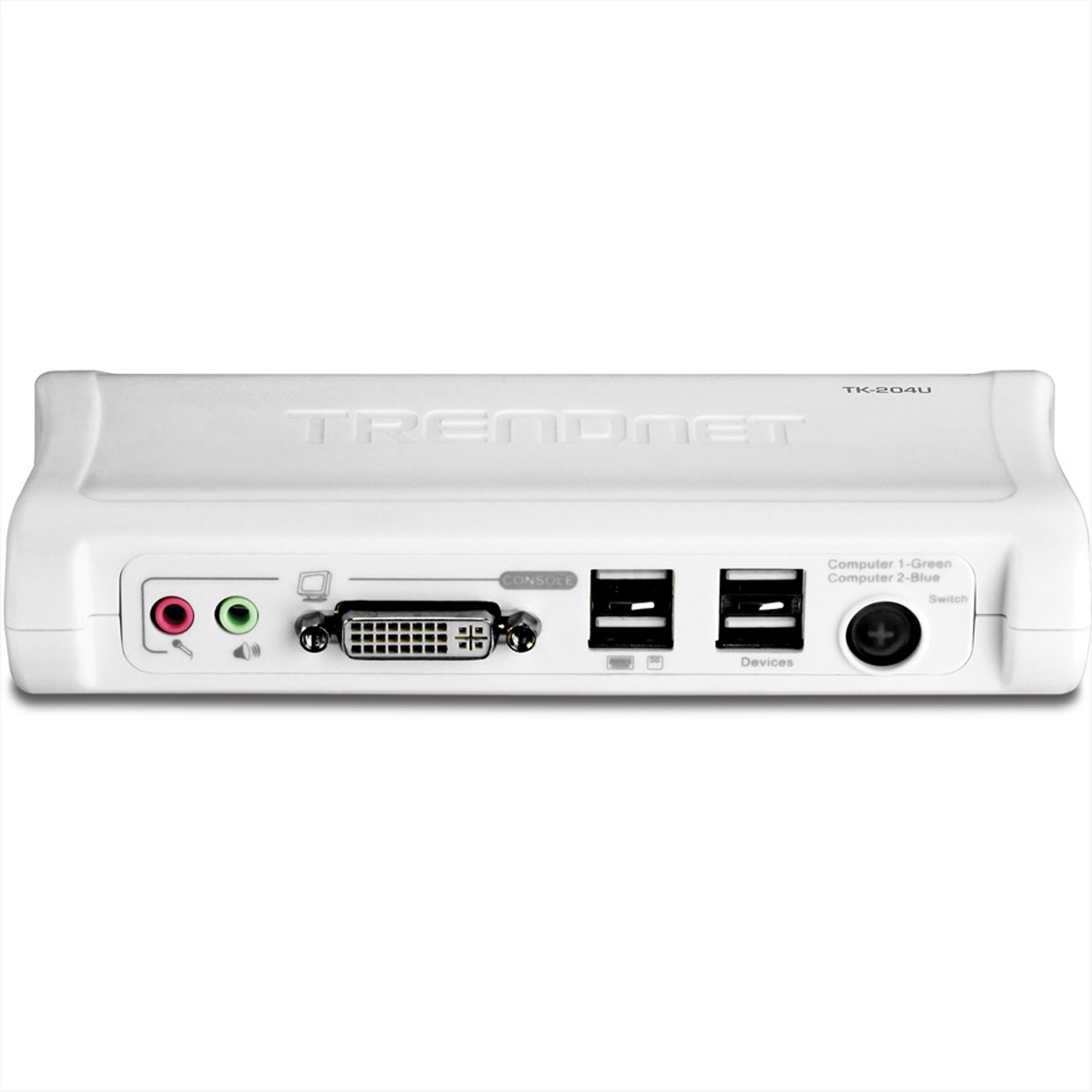 Kit (KVM)-Switches TRENDNET DVI Tastatur/Video/Maus USB Audio KVM Switch mit TK-204UK 2-Port