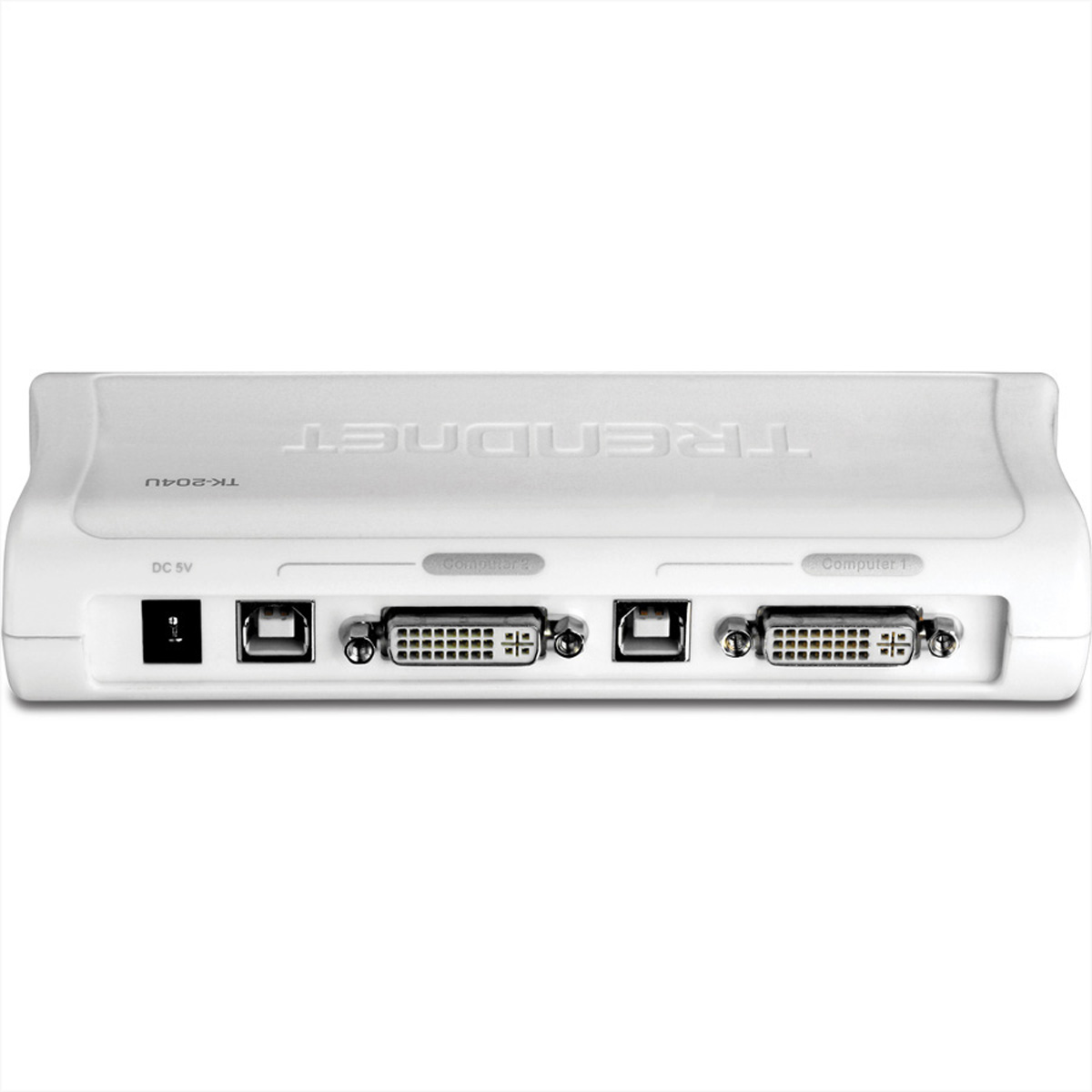 TK-204UK TRENDNET (KVM)-Switches DVI Audio KVM mit Tastatur/Video/Maus 2-Port Switch USB Kit