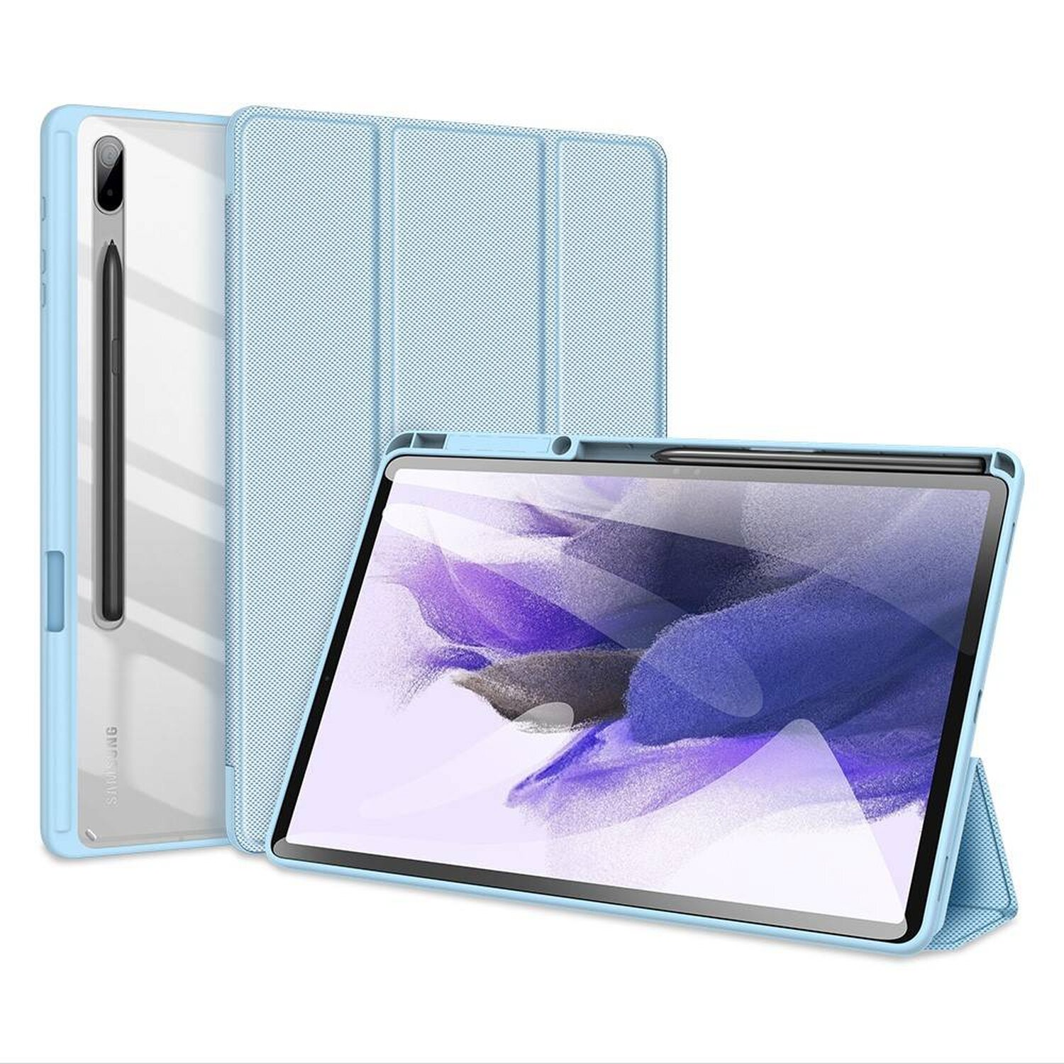 Blau Eco-Leder, für Samsung Plus S8 (SM-X800) Tablethülle DUX Toby Galaxy Bookcover DUCIS