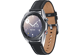 SAMSUNG B-WARE (*) Galaxy Watch 3 SM-R855 41mm Smartwatch Leder, mystic silber