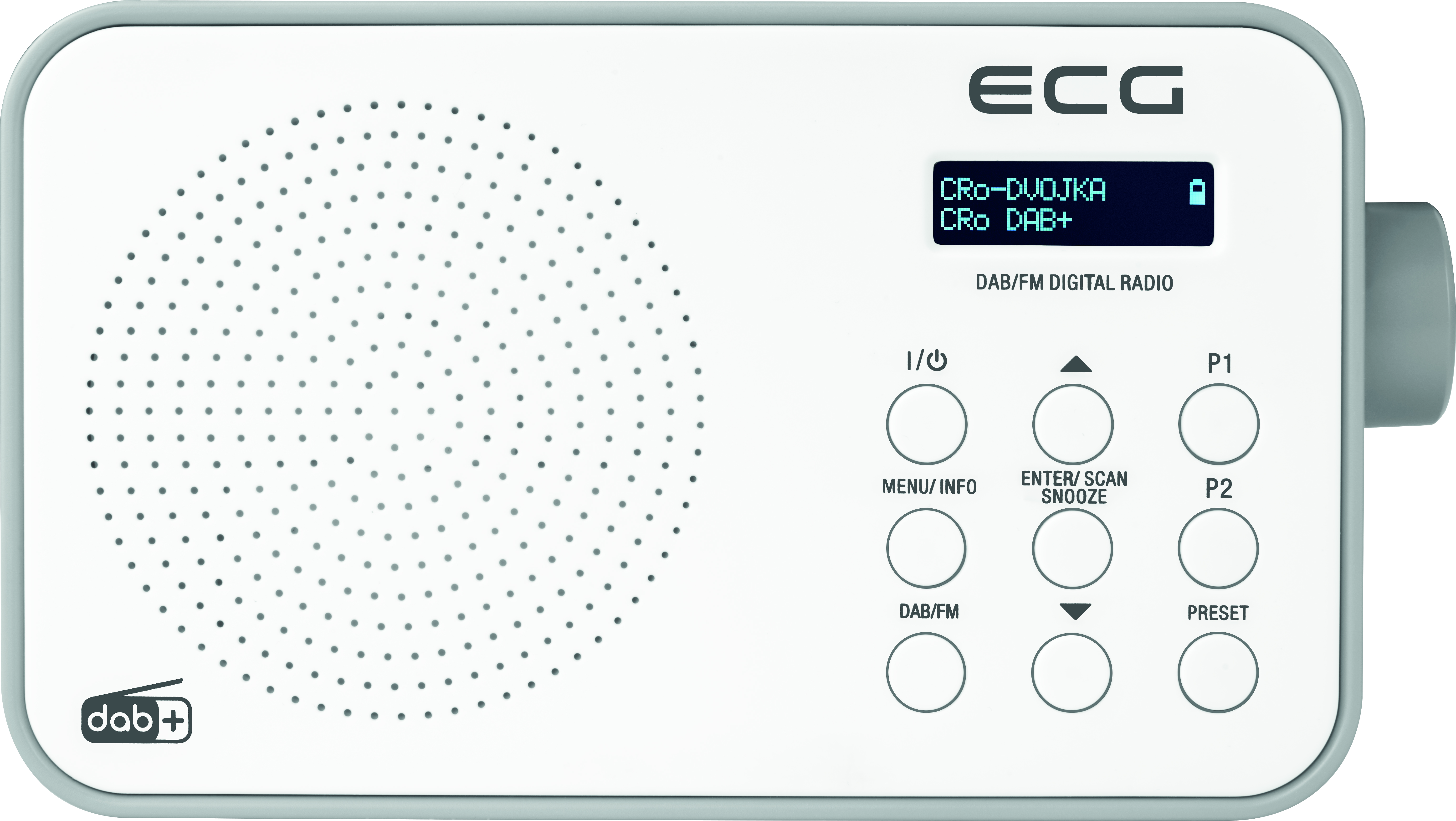 ECG RD 110 Weiss | FM FM, FM Tragbares Tuner Weiß | Kopfhörerausgang | LCD DAB+, | Matrix Radio, DAB+ | / Alarmauswahl