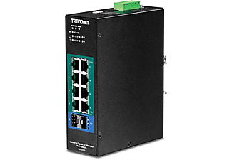TRENDNET TI-PG102i 10-Port DIN-Rail Switch Industrial Gigabit Managed PoE+ Industrial Networking