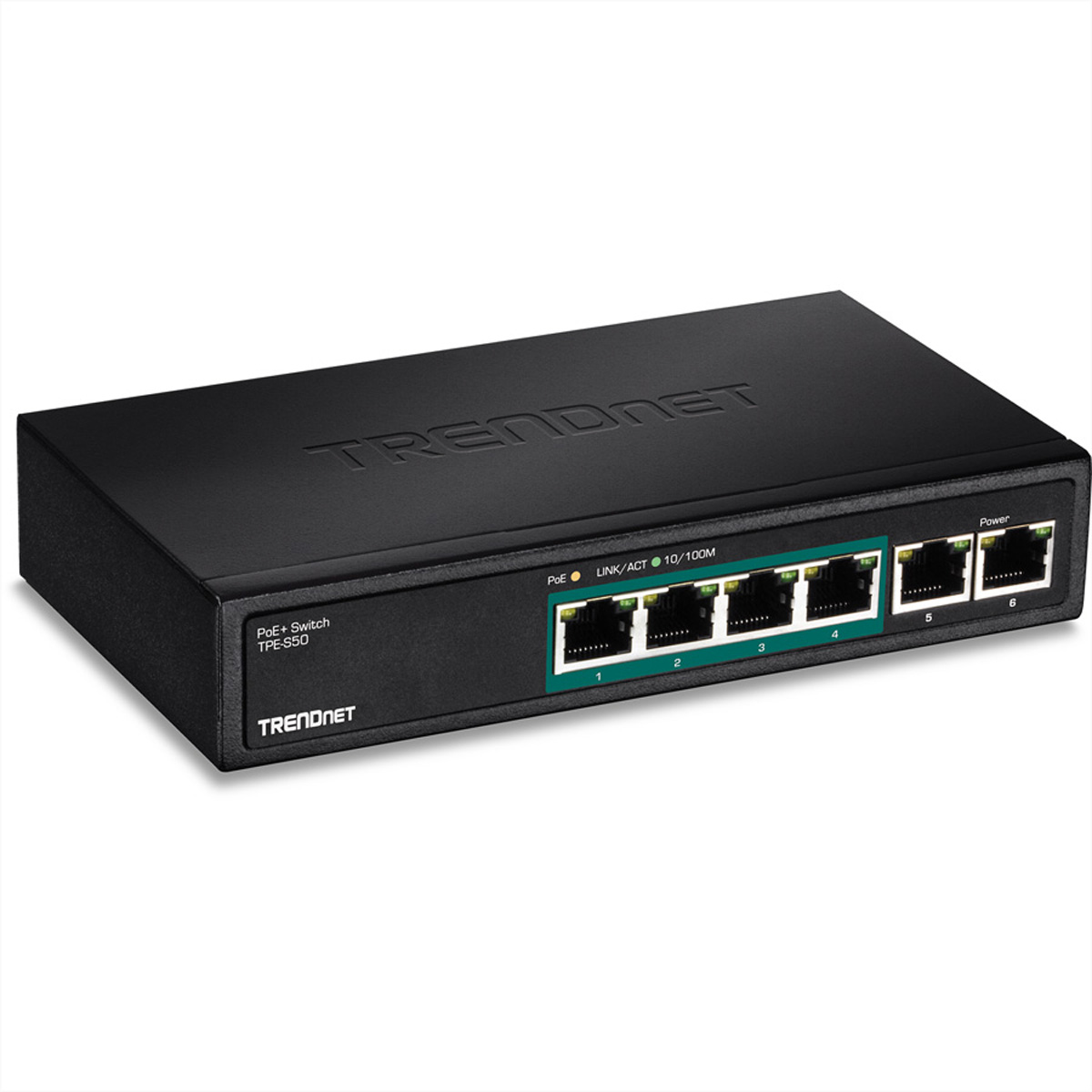 TRENDNET TPE-S50 PoE 6-Port Switch Fast PoE Ethernet 60W Switch 10/100Mbps