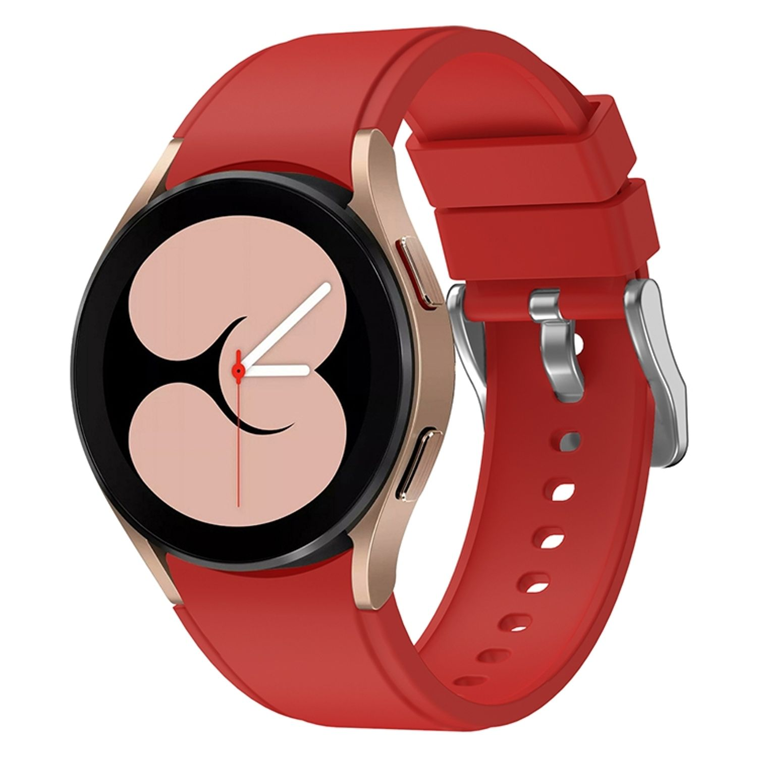KÖNIG DESIGN Classic Watch Samsung, 46mm, 4 Rot Sportarmband, Ersatzband, Galaxy