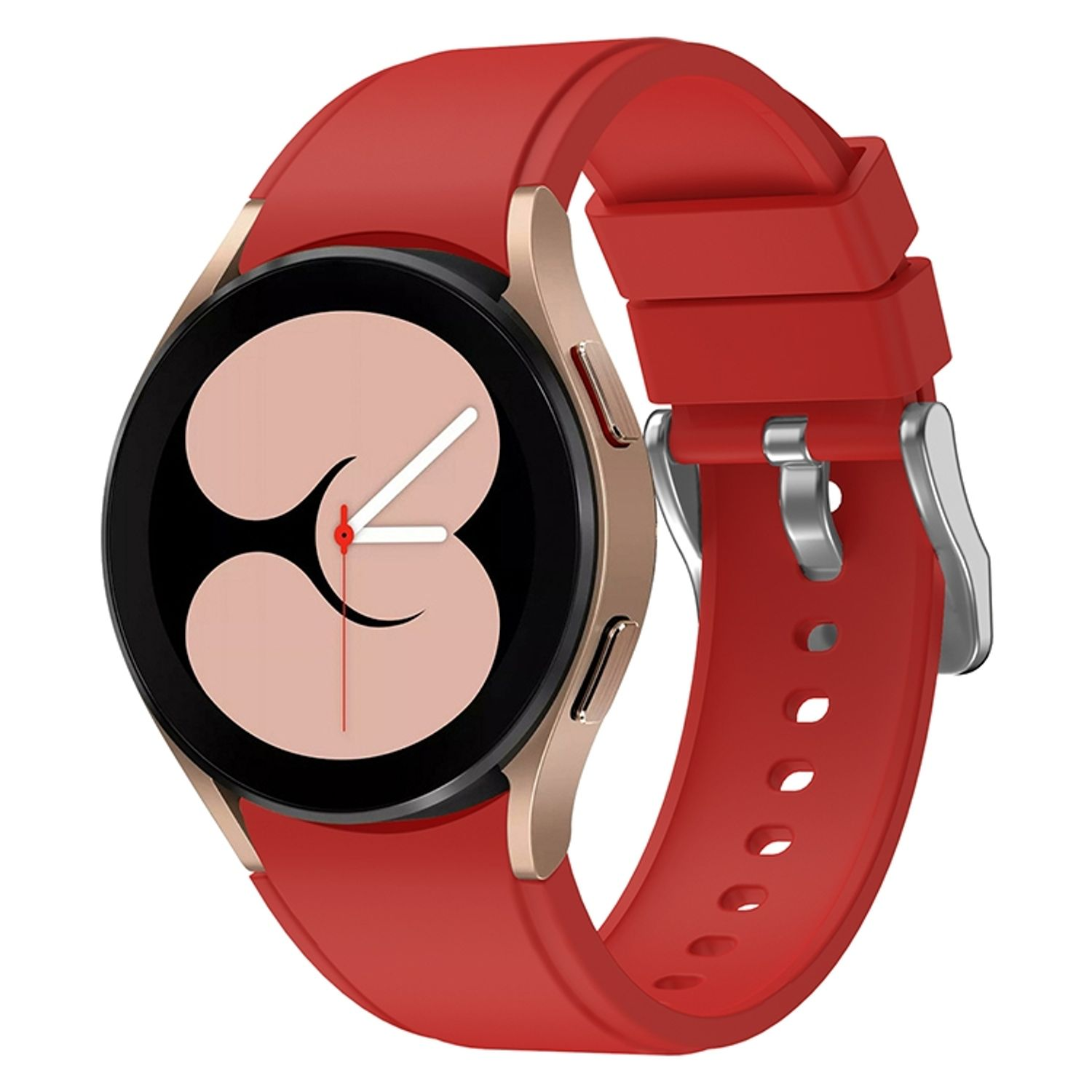 DESIGN Classic KÖNIG Watch 46mm, Galaxy 4 Sportarmband, Rot Ersatzband, Samsung,