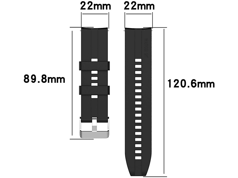 KÖNIG Rosa Ersatzband, 46mm, DESIGN 3 Huawei, Watch GT Sportarmband,