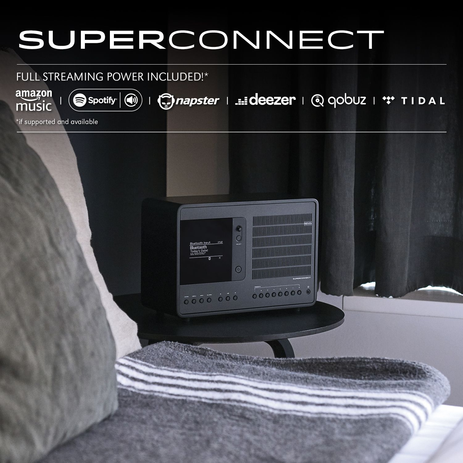 REVO SuperConnect Multifunktionsradio, Internet, Internet schwarz-Shadow AM, DAB+, FM, Radio, DAB, FM, Edition Bluetooth, DAB+, AM, DAB