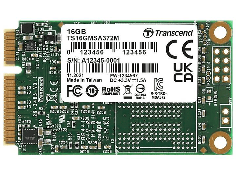 TRANSCEND TS16GMSA372M, 16 GB, SSD, 2,5 Zoll, intern | MediaMarkt