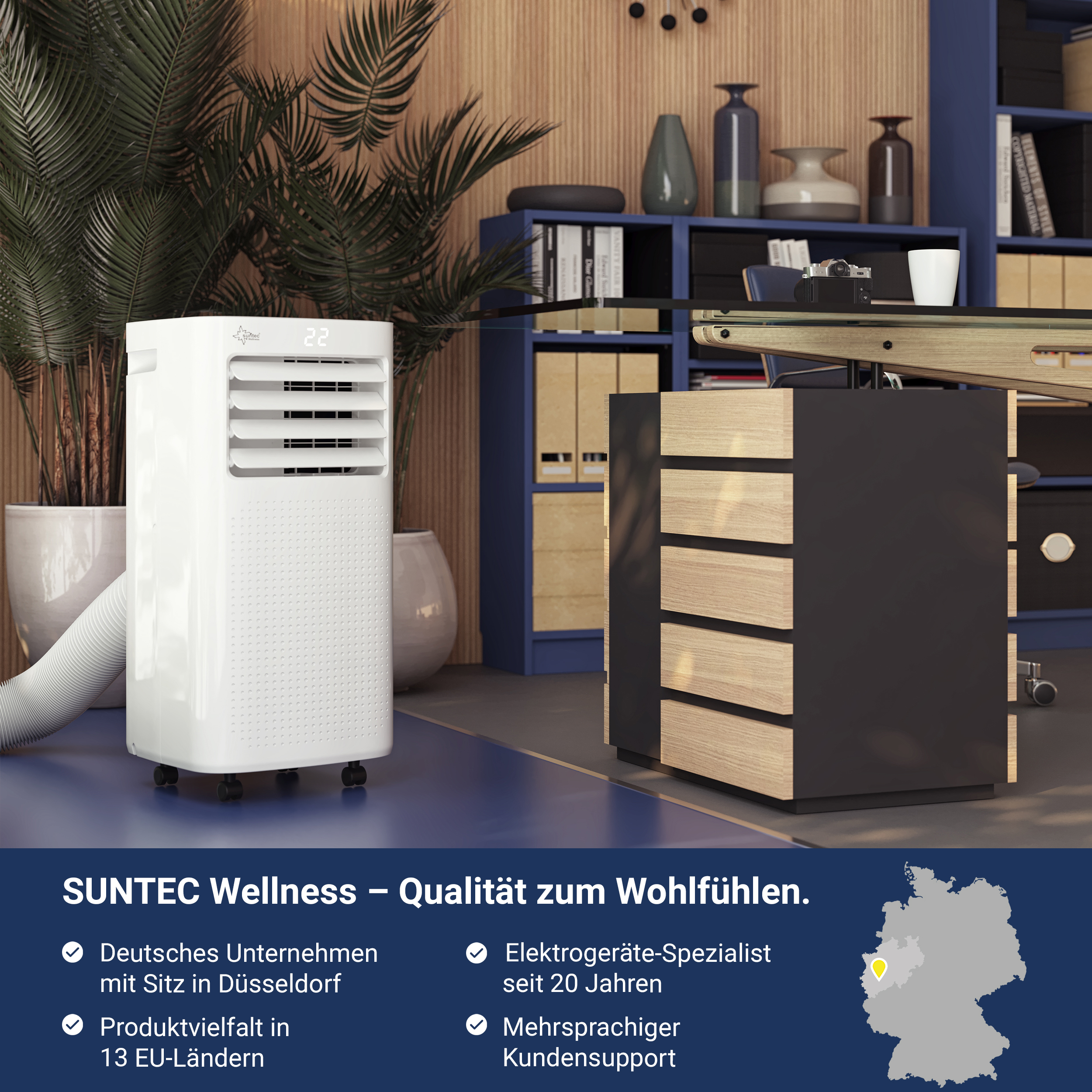 Raumgröße: Weiß SUNTEC Eco A) m², 2.6 Klimagerät R290 CoolFixx 34 EEK: Mobiles (Max.