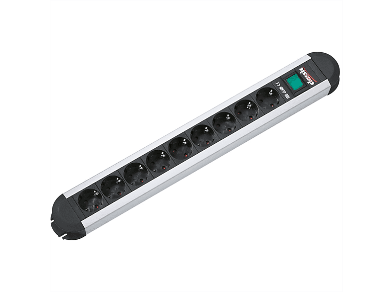 BACHMANN PRIMO Steckdosenleiste 9x Steckdosenleiste Schalter Schutzkontakt, Aluminium, mit