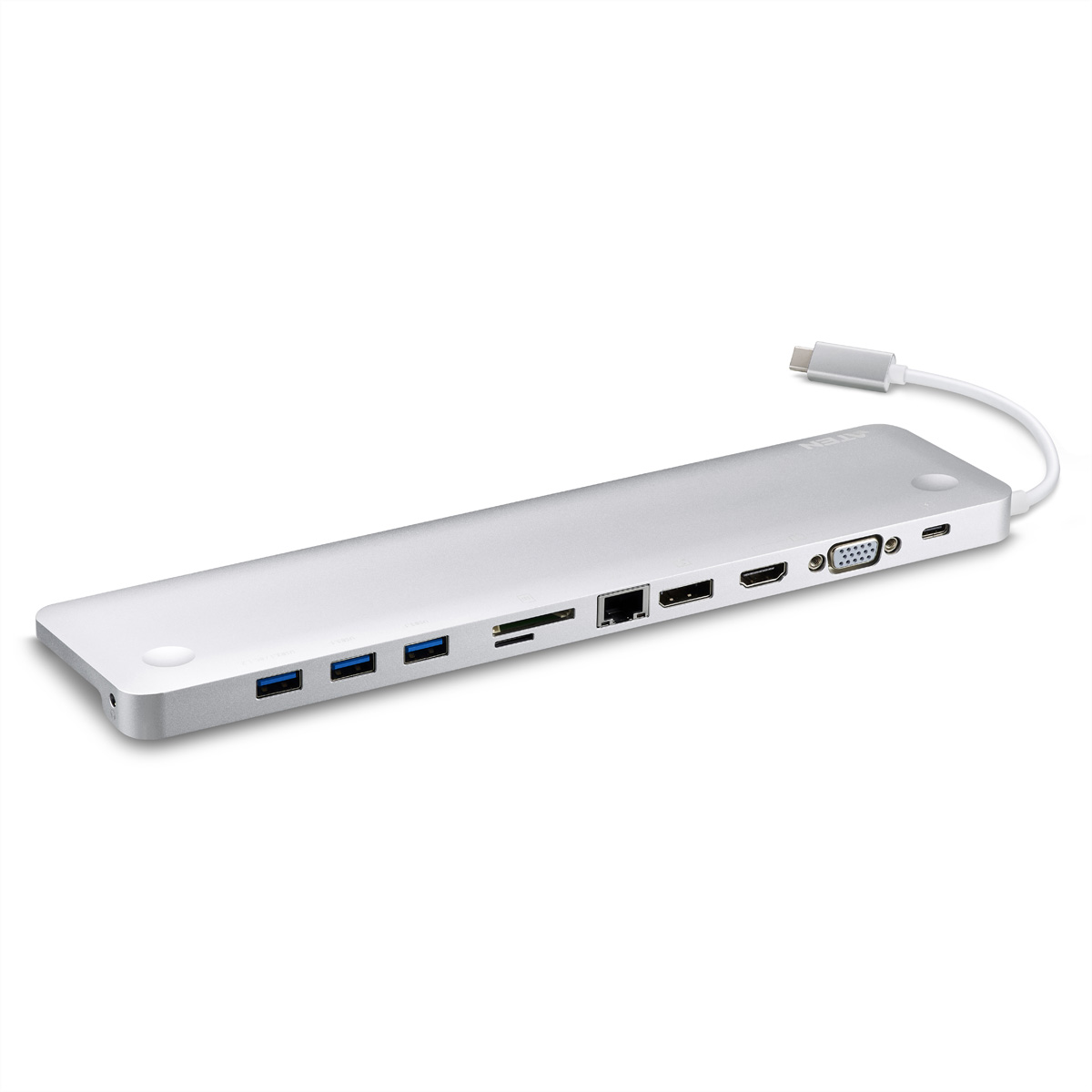 USB-DisplayPort ATEN UH3234 Adapter, USB-C Dock Power mit Multiport weiß Passthrough
