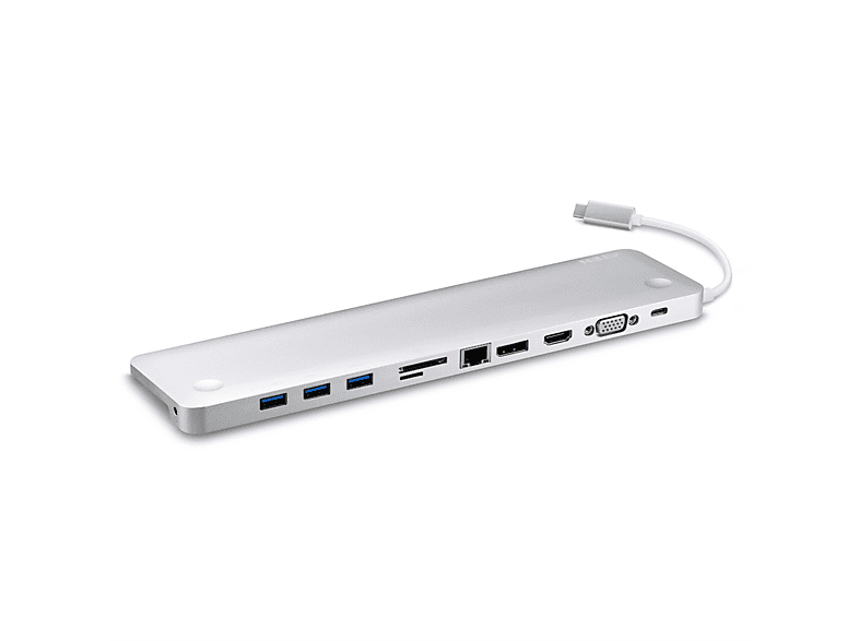 ATEN UH3234 USB-C Multiport Dock mit Power Passthrough USB-DisplayPort Adapter, weiß