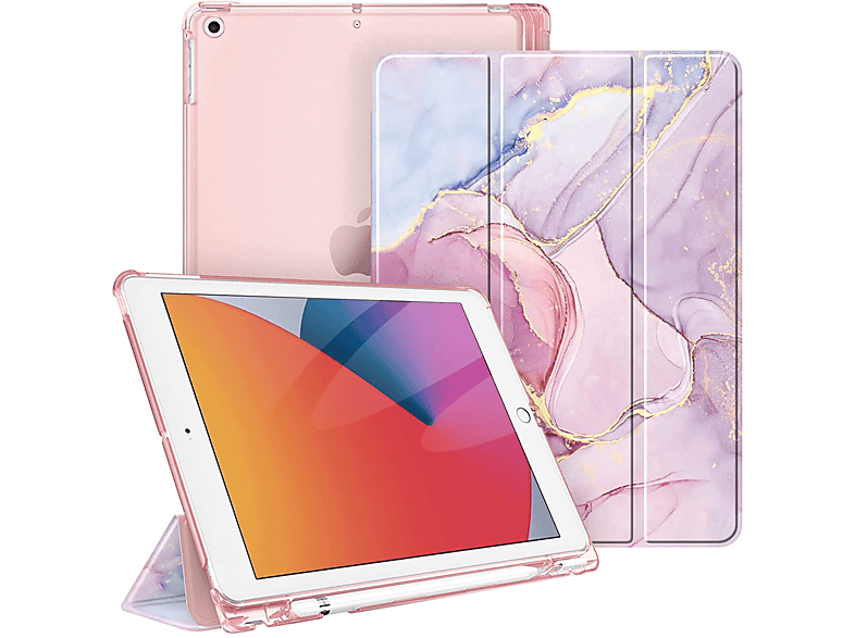 Bookcover Tablethülle für Marmor Hülle Kunststoff, Rosa Apple Kunstleder, FINTIE