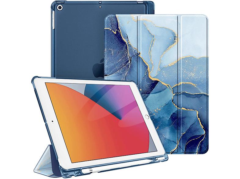 FINTIE Hülle Tablethülle Bookcover für Kunststoff, Marmor Ozean Apple Kunstleder