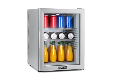 KLARSTEIN Brooklyn 42 Mini-Kühlschrank (F, 53,5 cm hoch, Silber)