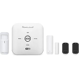 Sistema de alarma  - Kit antirrobo inalámbrico 10G Homcloud Wi-Fi + GSM HOMCLOUD, Blanco