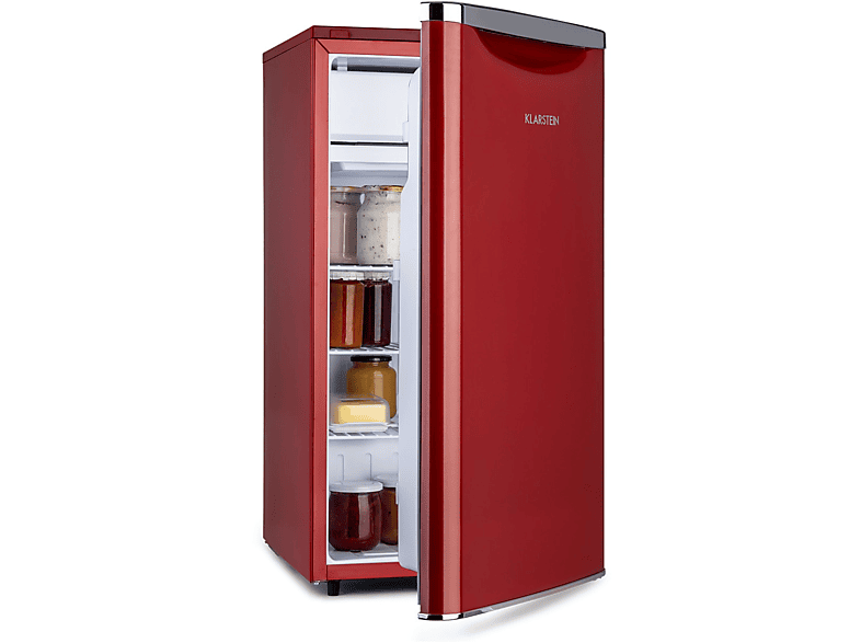 KLARSTEIN Yummy Mini-Kühlschrank (F, 84 cm hoch, Rot)