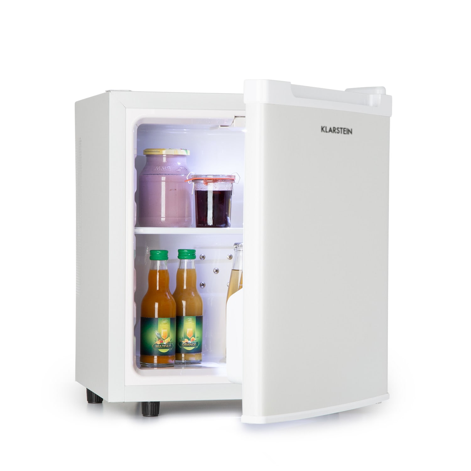 KLARSTEIN Silent Cool Mini-Kühlschrank Weiß) cm (G, 47,5 hoch
