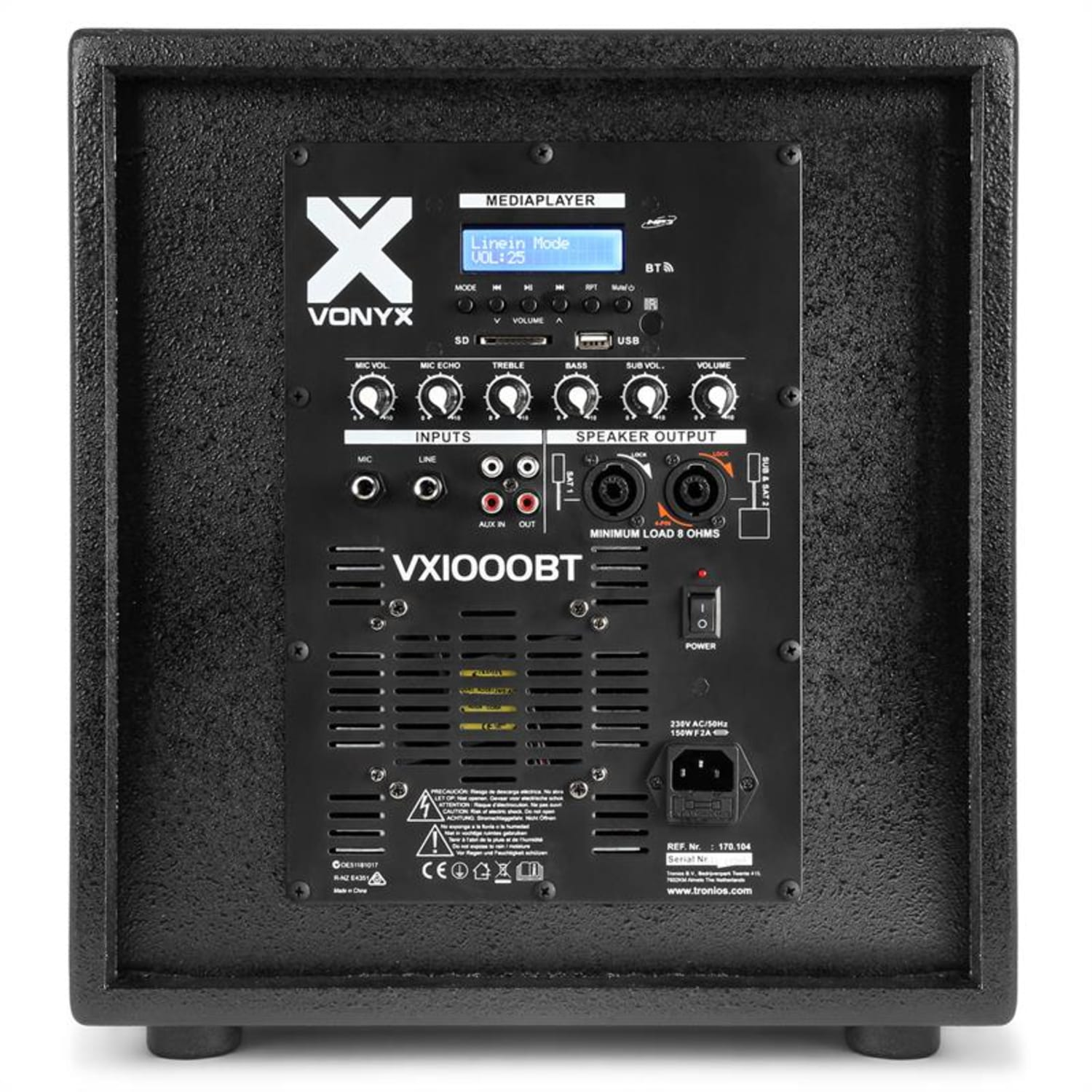 VONYX VX1000BT schwarz PA-Aktiv-Lautsprecher