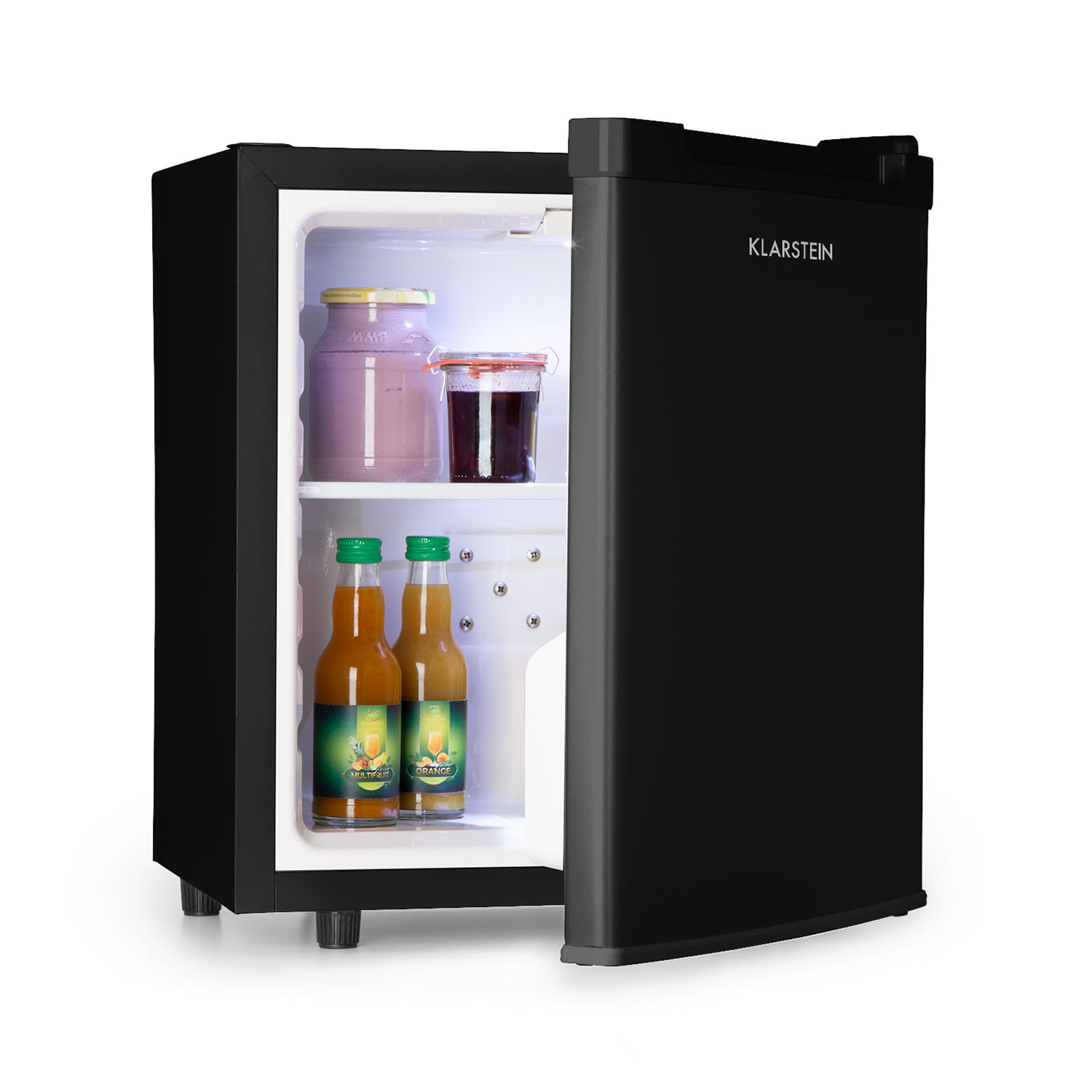 KLARSTEIN Silent Schwarz) Mini-Kühlschrank hoch, cm 47,5 (G, Cool