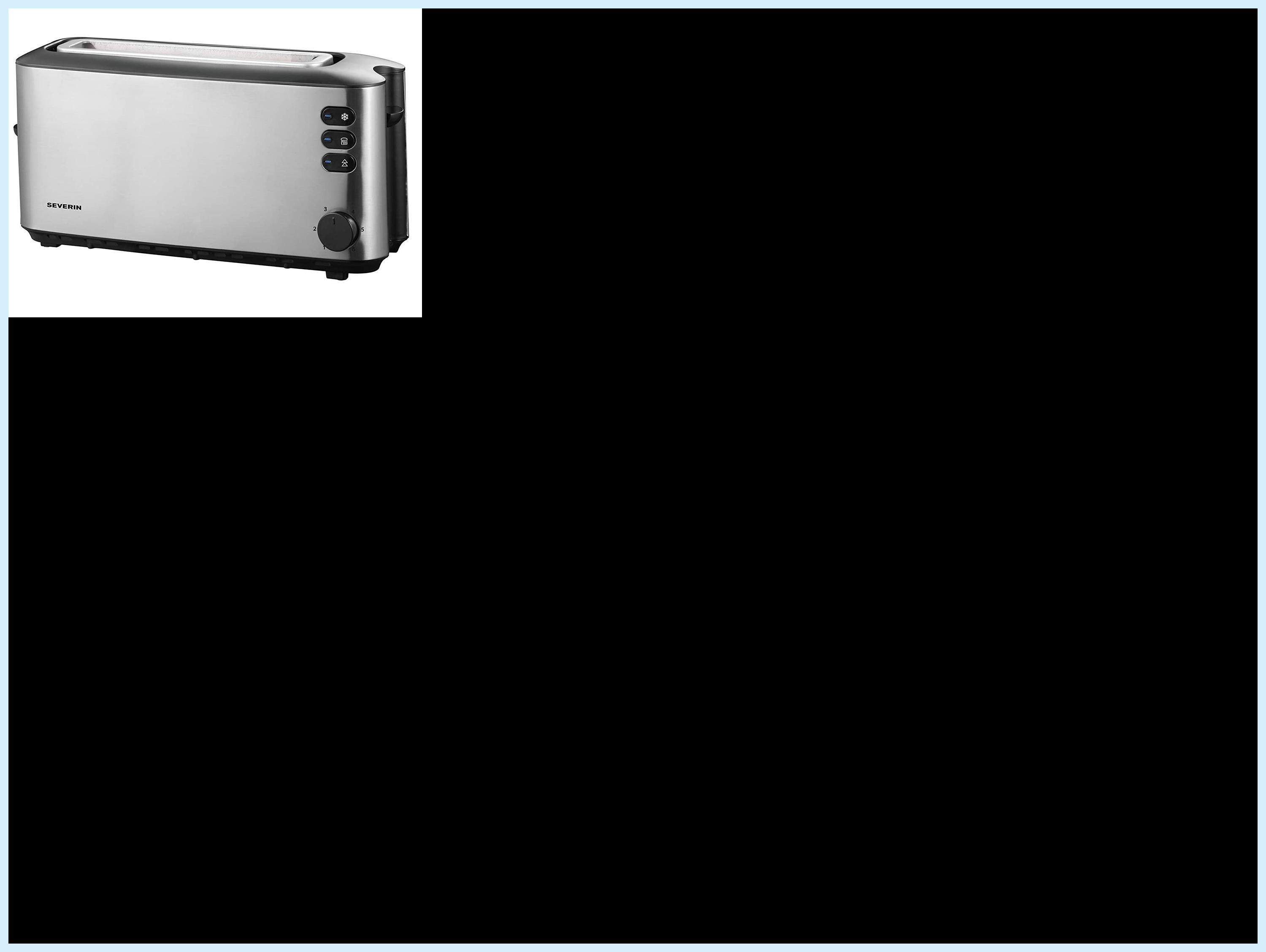 2) Watt, Toaster Silber Schlitze: AT2515 (1000 SEVERIN