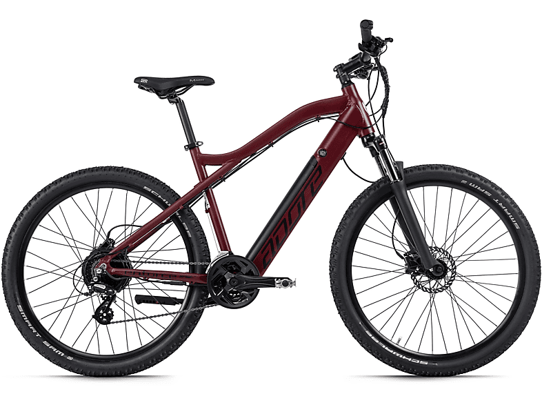 ADORE Enforce Mountainbike (Laufradgröße: 27,5 Zoll, Rahmenhöhe: 49 cm, Herren-Rad, 504 Wh, Rot)