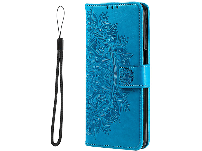 KÖNIG DESIGN Book Case, Bookcover, Xiaomi, Redmi Note 11 / Note 11S Global, Blau