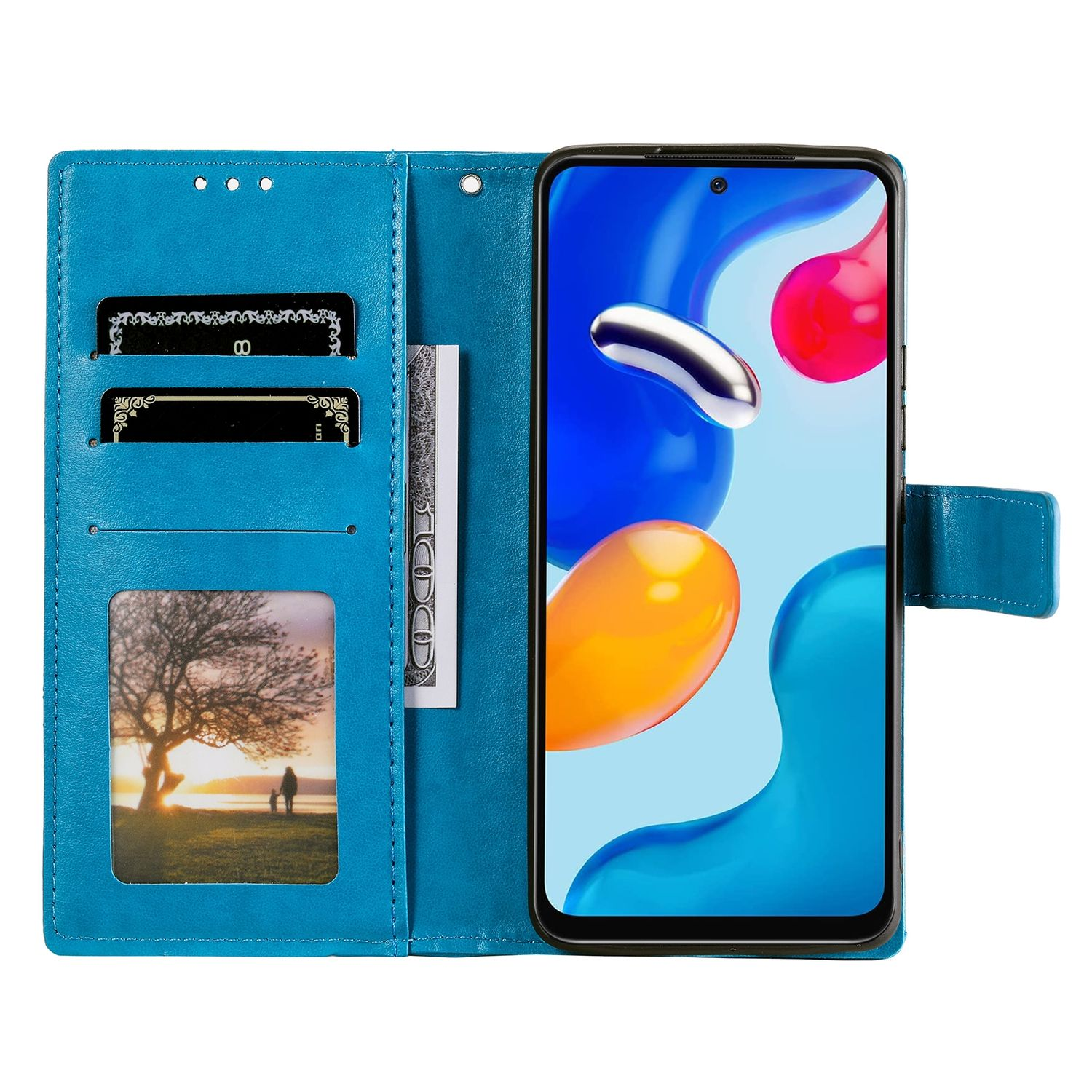Blau Redmi / 11 Xiaomi, DESIGN Bookcover, 11S Case, Note Note Global, Book KÖNIG