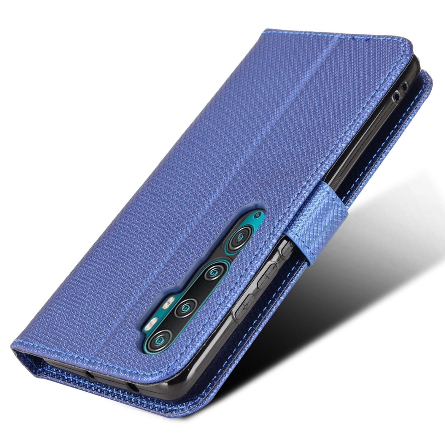 KÖNIG DESIGN Book Blau Case, Pro, Bookcover, Note 10 Mi Xiaomi