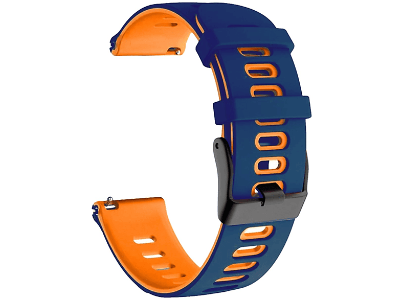 KÖNIG DESIGN Sportarmband, Ersatzband, Honor, Magic Watch 2 42mm, Dunkelblau Orange
