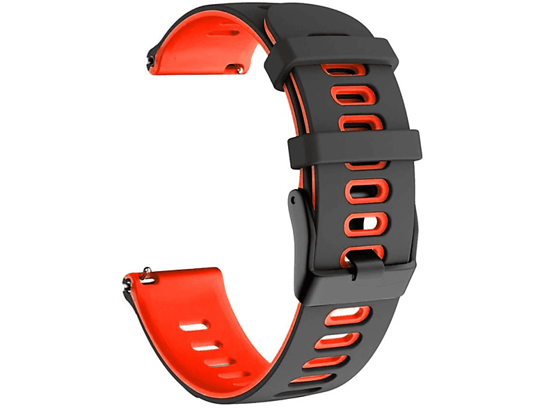 Schwarz Rot DESIGN Ersatzband, Sportarmband, 2 KÖNIG Honor, 42mm, Magic Watch