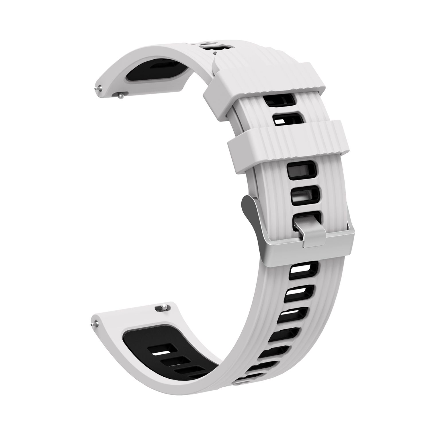 KÖNIG DESIGN Sportarmband, Ersatzband, GT Schwarz 2 Huawei, Weiß Watch 46mm