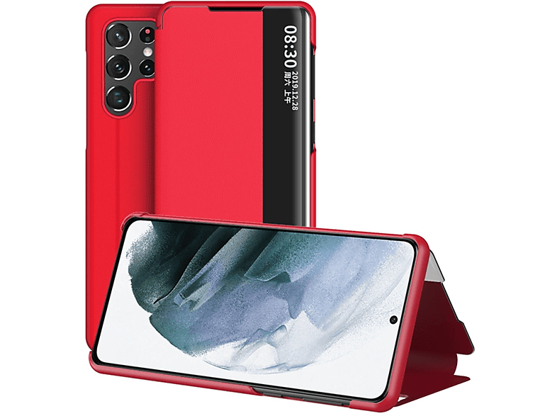 Galaxy Rot Ultra DESIGN Bookcover, Case, KÖNIG 5G, Book S22 Samsung,