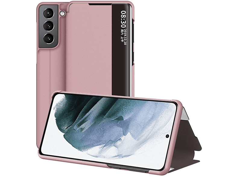 KÖNIG DESIGN Book Galaxy Bookcover, S22 Rose Case, Gold Samsung, 5G, Plus