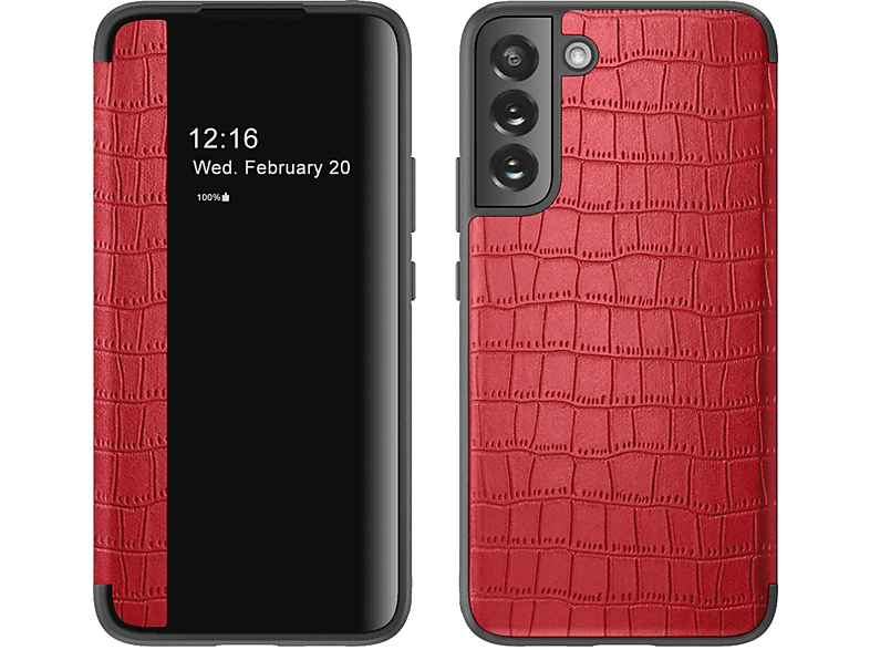 Samsung, 5G, Galaxy S22 KÖNIG Bookcover, Case, DESIGN Book Rot