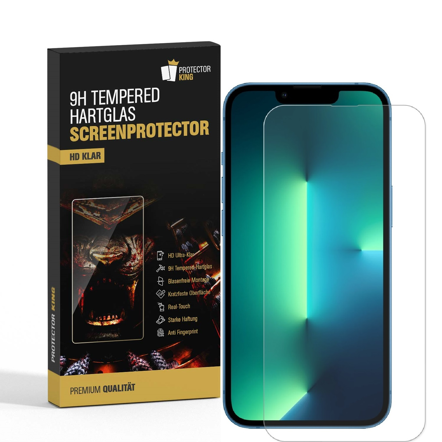 9H iPhone 13) 6x PROTECTORKING Hartglas Apple Displayschutzfolie(für
