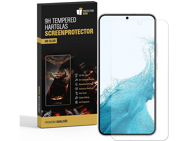 PROTECTORKING 3x Samsung Galaxy HD-Klar Schutzglas Displayschutzfolie(für S22) Samsung 9H