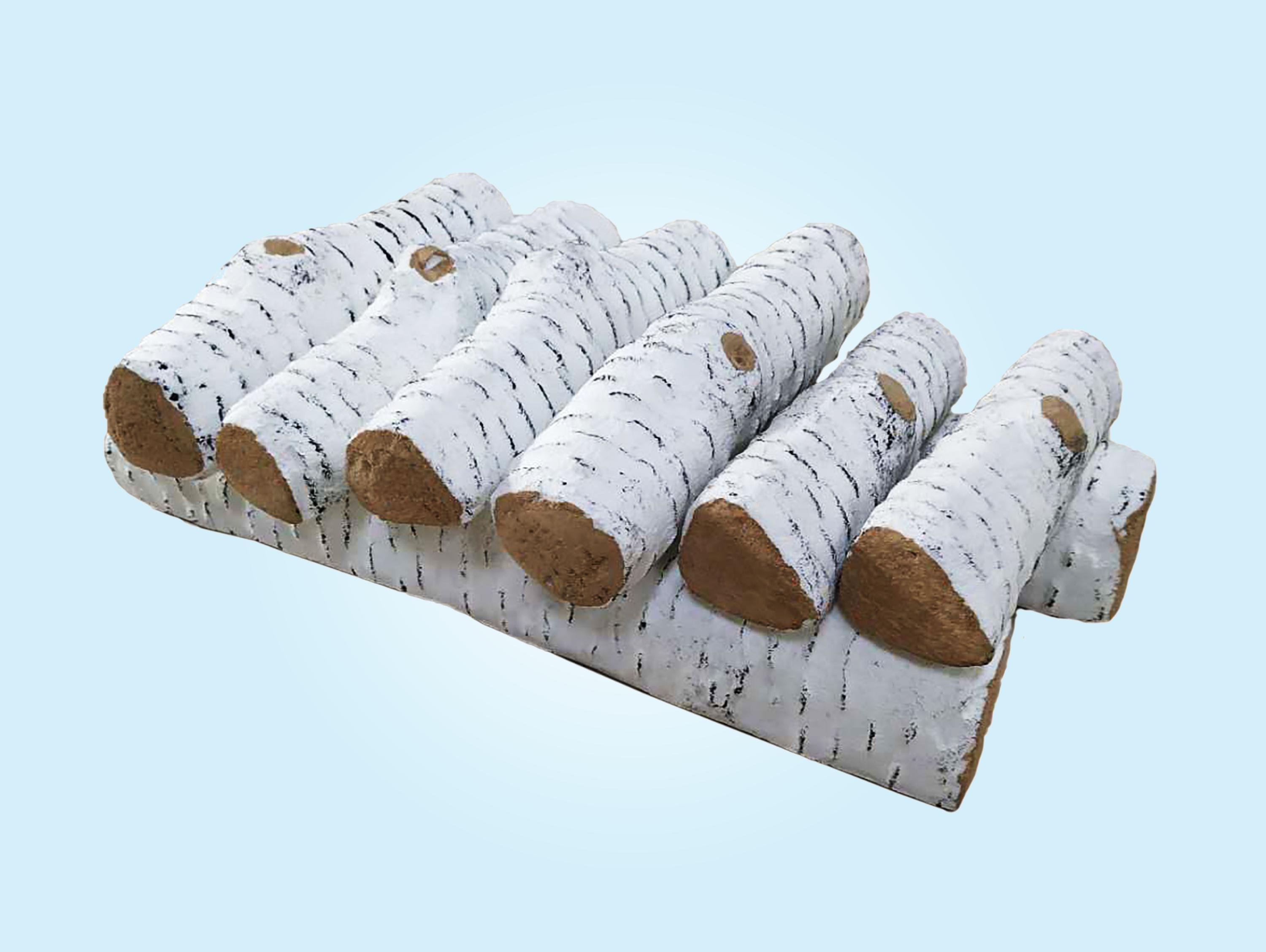 PURLINE Dekorative Keramikfaserscheite (8 Weiß in Stück) Weiß Biokamin-Zubehör