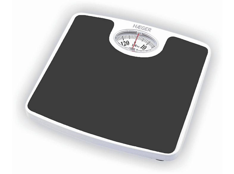 Báscula de baño HAEGER CLASSIC, 130 kg, Negro MediaMarkt