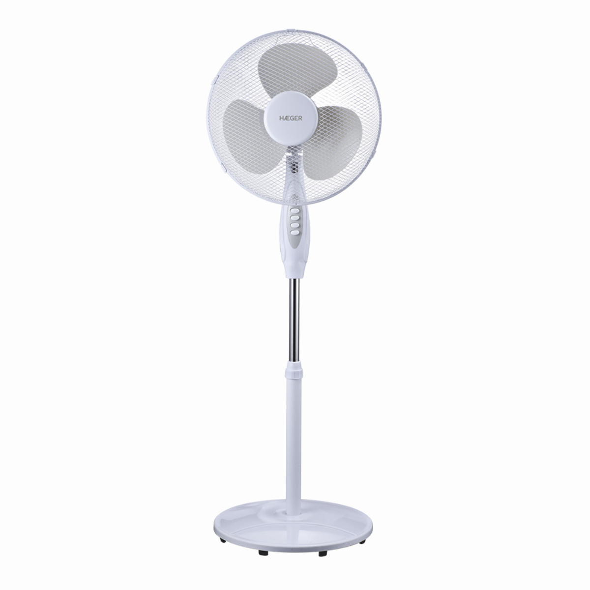 Ventilador de pie ROUND WIND;HAEGER, Blanco