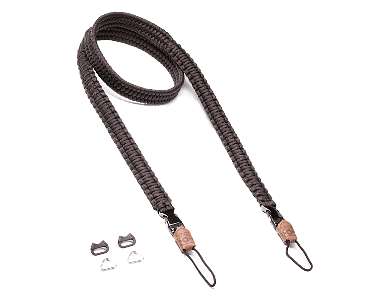 C-ROPE THE TRAVELER, 125cm lang, handgeflochten, Schnellverschluss, Paracord, Braun, Kameragurt, Dark Coffee, passend für Canon, Nikon, Sony, Fujifilm, Panasonic, Olympus, Leica (Für alle System- & Spiegelreflexkameras geeignet)