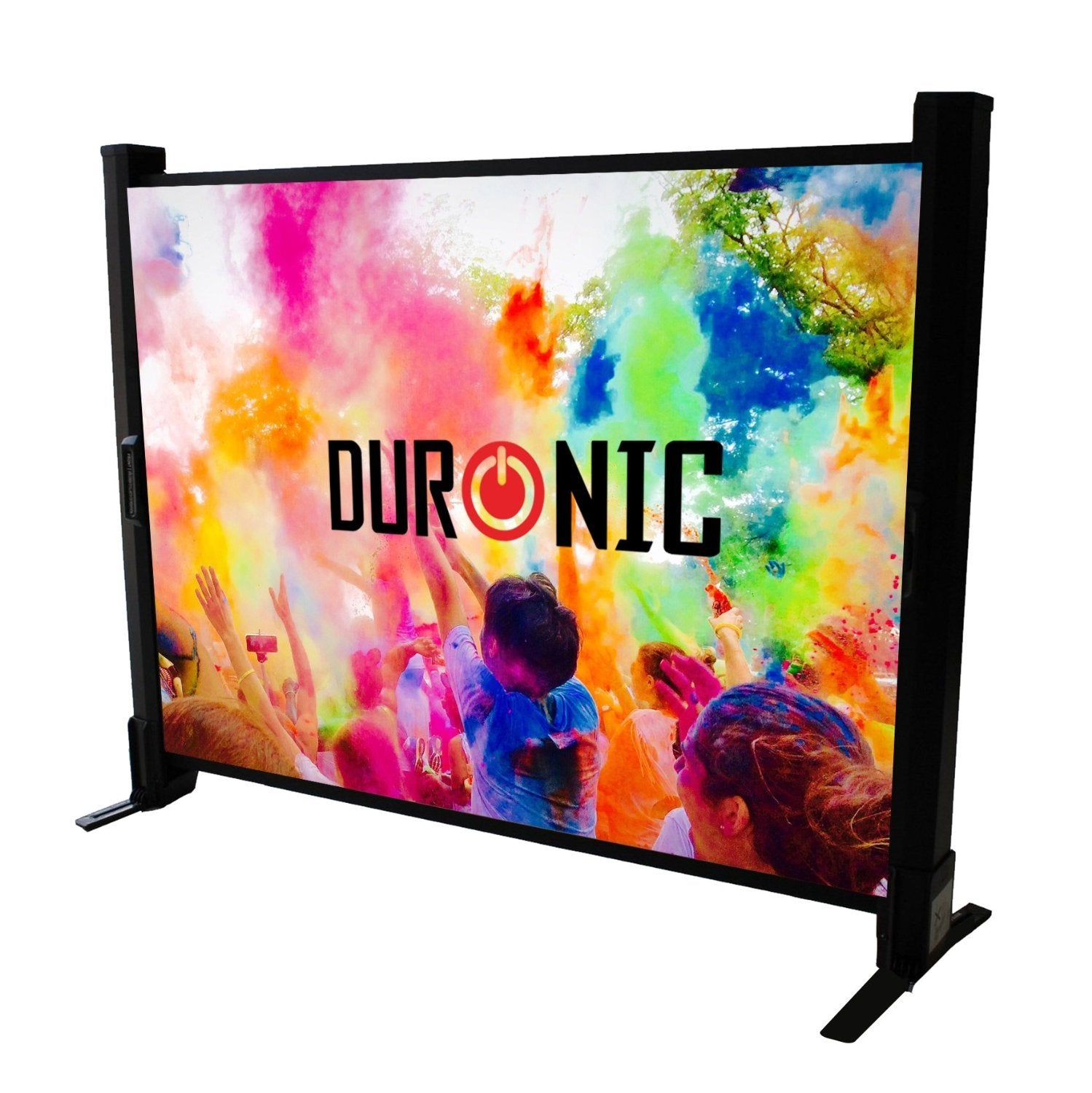 DURONIC DPS40 Full | Leinwand 61cm Beamerleinwand x 40 Zoll 3D HD, Heimkino Projektorleinwand Mobile | 4:3, 81 | 4K, 