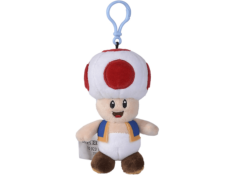 Plüsch Schüsselanhänger Mario 15 cm Toad - - Super