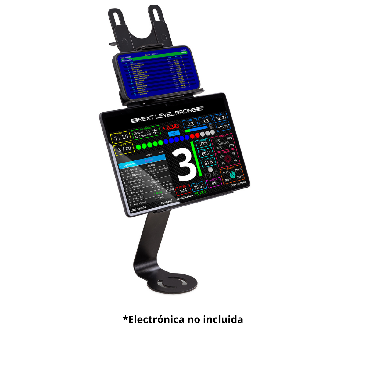 SUPPORTO PER SMARTPHONE E CONTROLLER NEXT LEVEL RACING Tablet/Button Box Mount AddOn, Next Level Racing Elite Series Cockpits, Nero