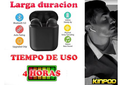 Auriculares Inalámbricos - KA10S KLACK, Intraurales, Bluetooth, True  Wireless Negro