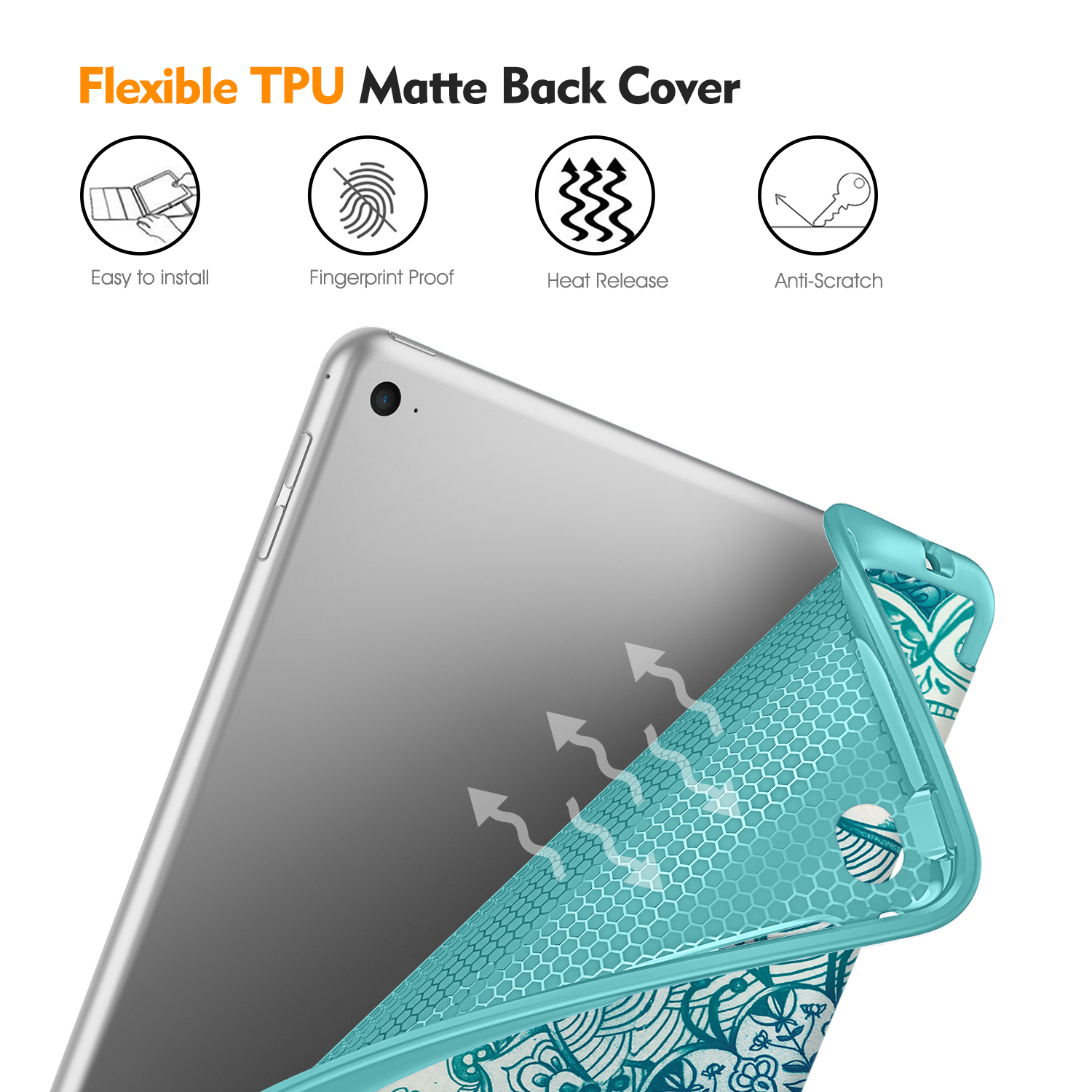 FINTIE Hülle Tablethülle Bookcover für Apple Thermoplastisches smaragdblau Polyurethan