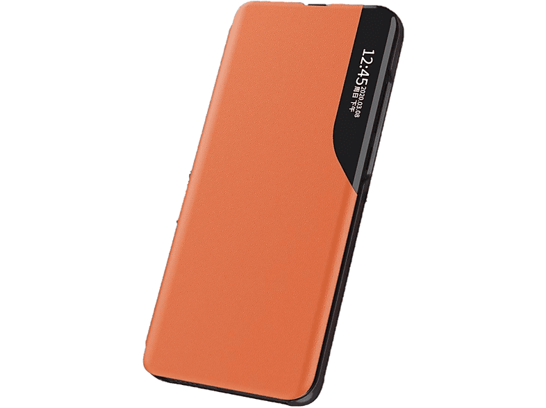 COFI Buch Tasche, Bookcover, Samsung, Galaxy S22 (SM-S901B), Orange