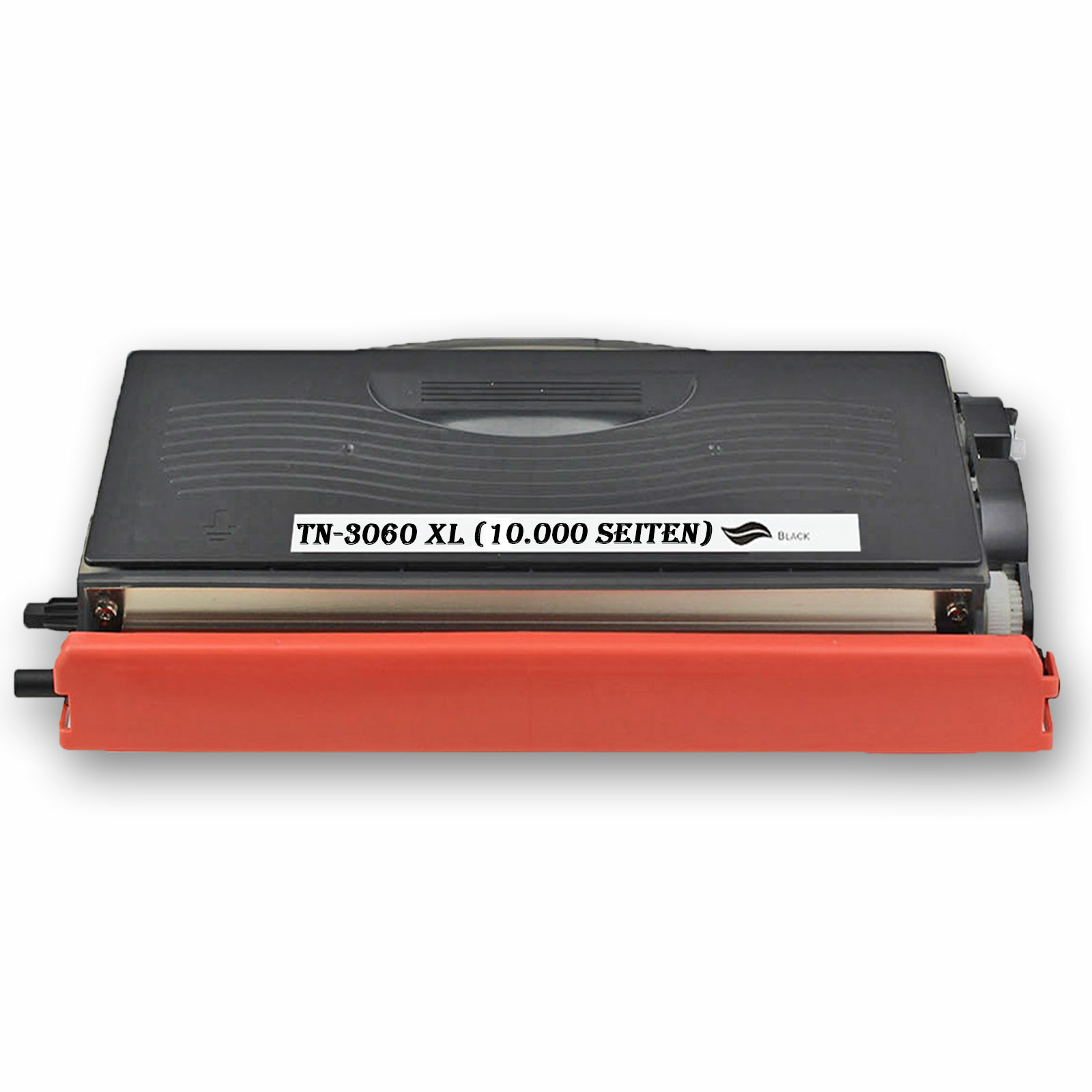 Schwarze und orangefarbene Tonerkartusche mit Text 'TN-3060 XL'.