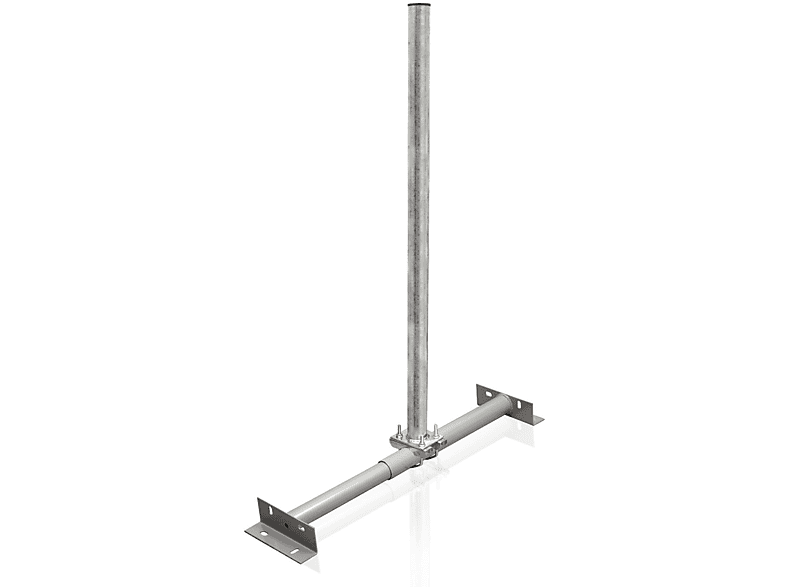 PREMIUMX BASIC X100-60 SAT Dachsparrenhalter Silber 100cm Mast 60mm Dachsparrenhalterung, feuerverzinkt